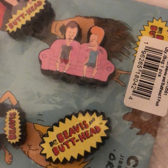 MTV BEAVIS BUTTHEAD 5 JibBiTz crocs shoe charm - Picture 4 of 7